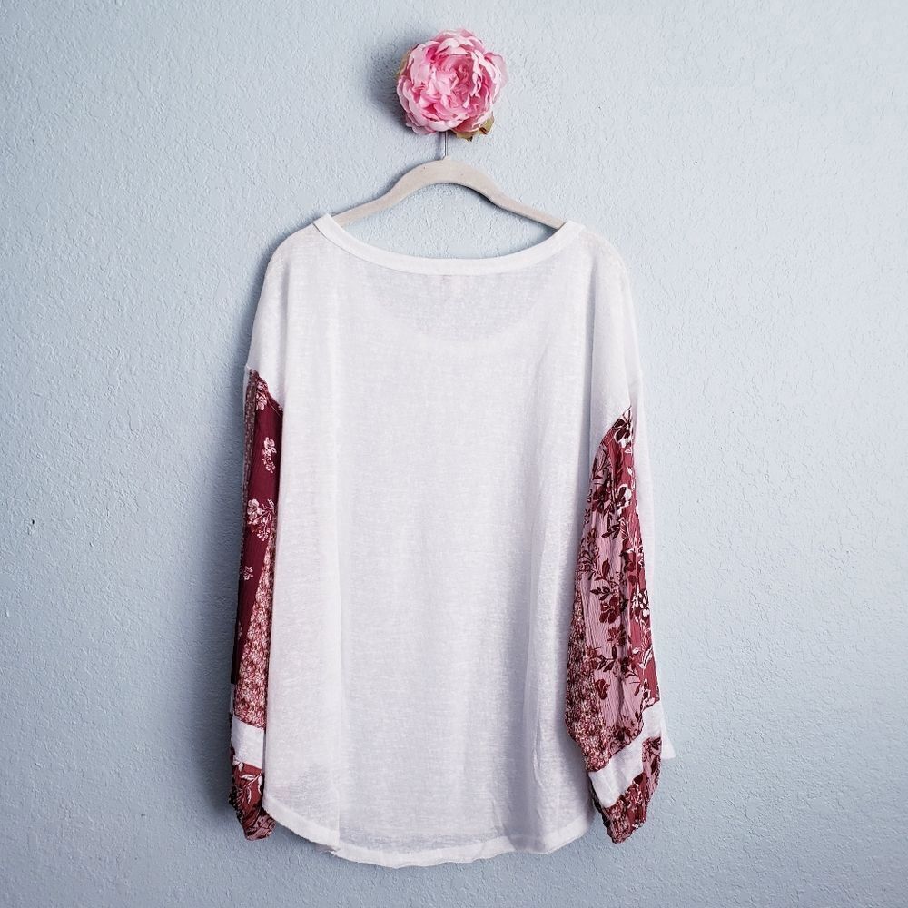 Andree By Unit Bohemian Mixed Media Long Sleeve T… - image 7